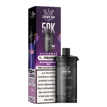 Cartouche pré-remplie Hyper Max Prime Crown Bar 50K Al Fakher : 10ml, 50000 bouffées