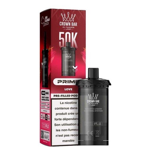 Cartouche pré-remplie Hyper Max Prime Crown Bar 50K Al Fakher : 10ml, 50000 bouffées