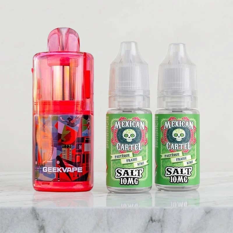 Pack Kloud 35K : pod rechargeable et e-liquides Pastèque Fraise Kiwi Salt