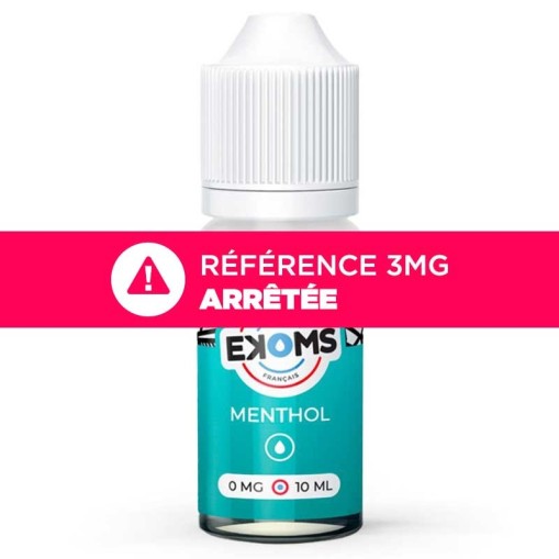 E-liquide Menthol Ekoms : fraîcheur intense et cristaux de menthe