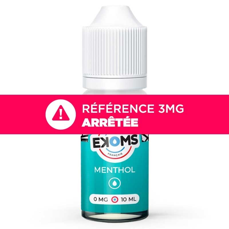 E-liquide Menthol Ekoms : fraîcheur intense et cristaux de menthe
