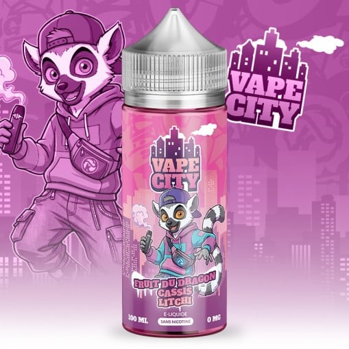 E-liquide Fruit du dragon Cassis Litchi Vape City 50ml/100ml