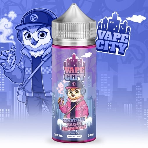 E-liquide Myrtille Raisin Framboise Bleue Vape City 50ml/100ml