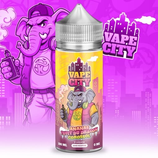 E-liquide Ananas Fruit du dragon Corossol Vape City 50ml/100ml
