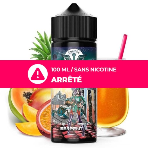 E-liquide Serpentis Curieux : smoothie aux fruits exotiques