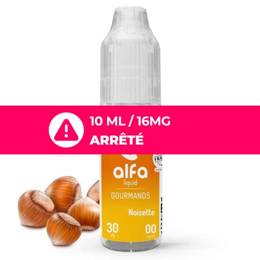 E-liquide Noisette Alfaliquid : saveur gourmande fruit à coque