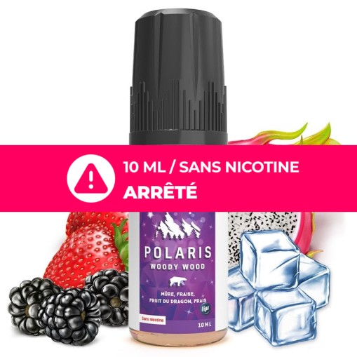 E-liquide Woody Wood Polaris Le French Liquide : mûre, fraise, fruit du dragon frais