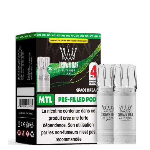 Cartouche pré-remplie AF 600 Crown Bar Al Fakher : 2ml, 600 bouffées