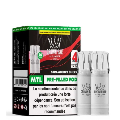 Cartouche pré-remplie AF 600 Crown Bar Al Fakher : 2ml, 600 bouffées