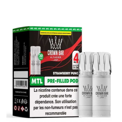 Cartouche pré-remplie AF 600 Crown Bar Al Fakher : 2ml, 600 bouffées