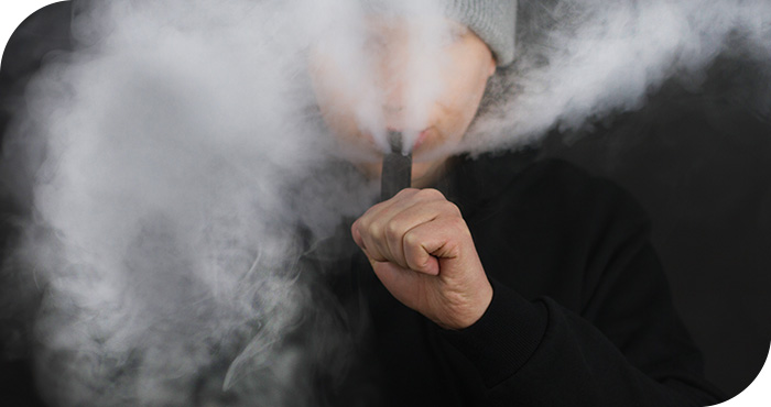 les effets secondaires liés à l'inhalation de vapeur 
