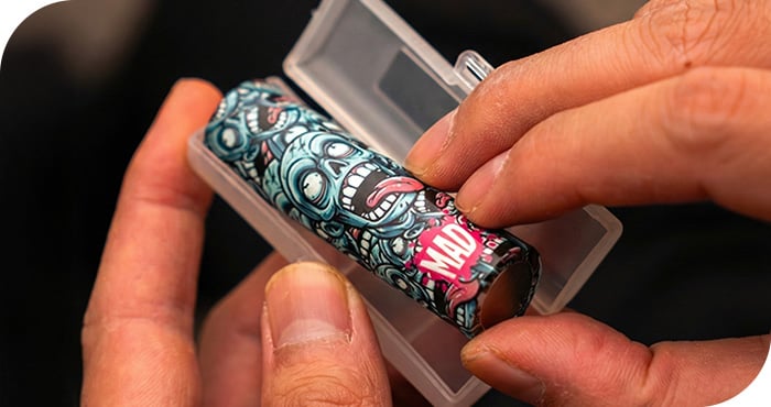 retirer le wrap de l'accu 